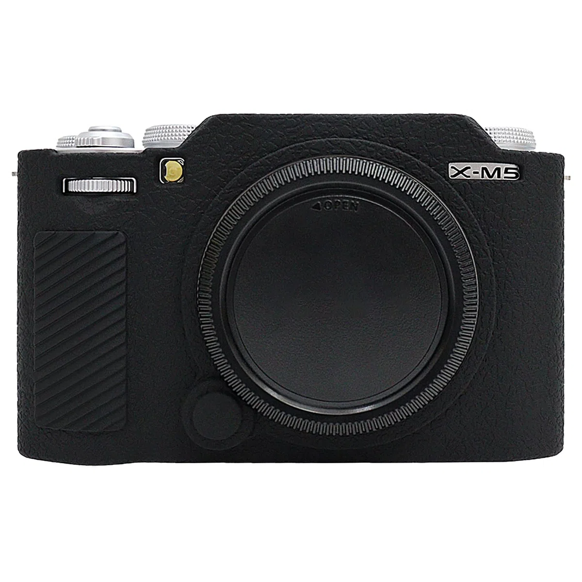 MUZIRI KINOKOO Custodia compatibile con Fujifilm X-M5/Fuji XM5 fotocamera digitale, Custodia morbida in silicone per Fuji X-M5 con superficie opaca design - Antiscivolo e antigraffio - Nero