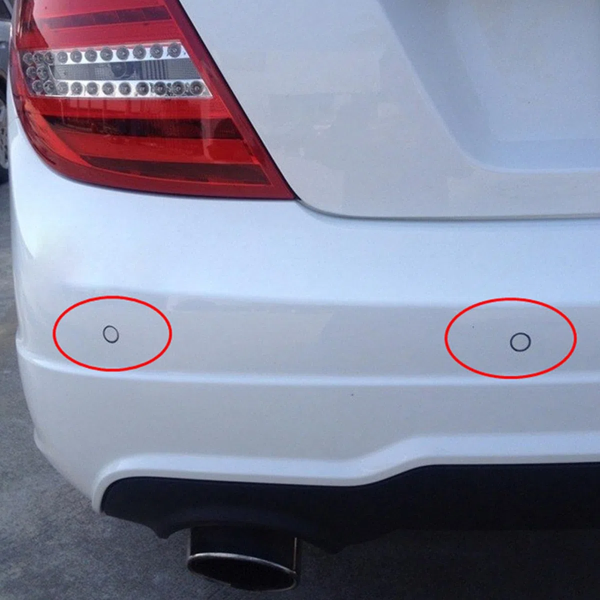 KAOLALI Sensori Parcheggio Auto 4 Sensori di Parcheggio Posteriori, Kit Sensori di Parcheggio Posteriori, Acustico Auto Reverse Backup di Sistema (Nero)