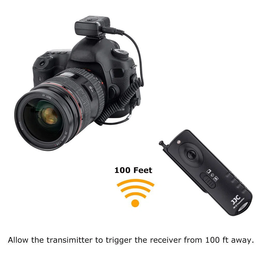 JJC Telecomando wireless per controllo dell'otturatore da remoto MC-30 per fotocamere Nikon Z9 D850 D810 D800 D700 D500 D5 D4 D3 D2X D2Hs D2H D1H D1 F90 F90x F100 D300s D300 D200