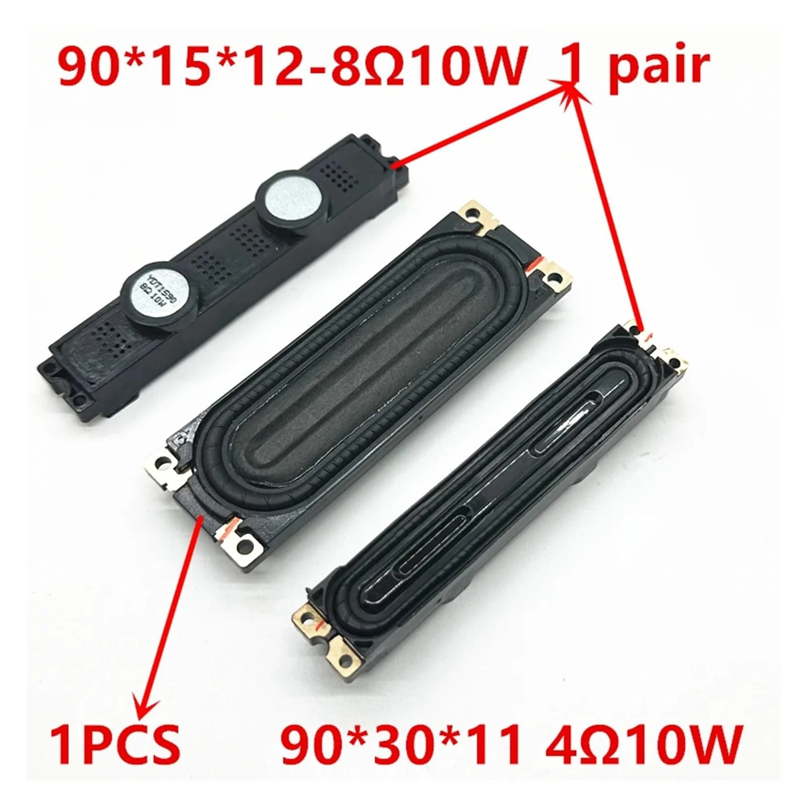 Compatibile con Samsung, Modello Altoparlante Integrato TV LCD: BN96-12941K BN96-13406A 8 Ohm 10W(3pcs)