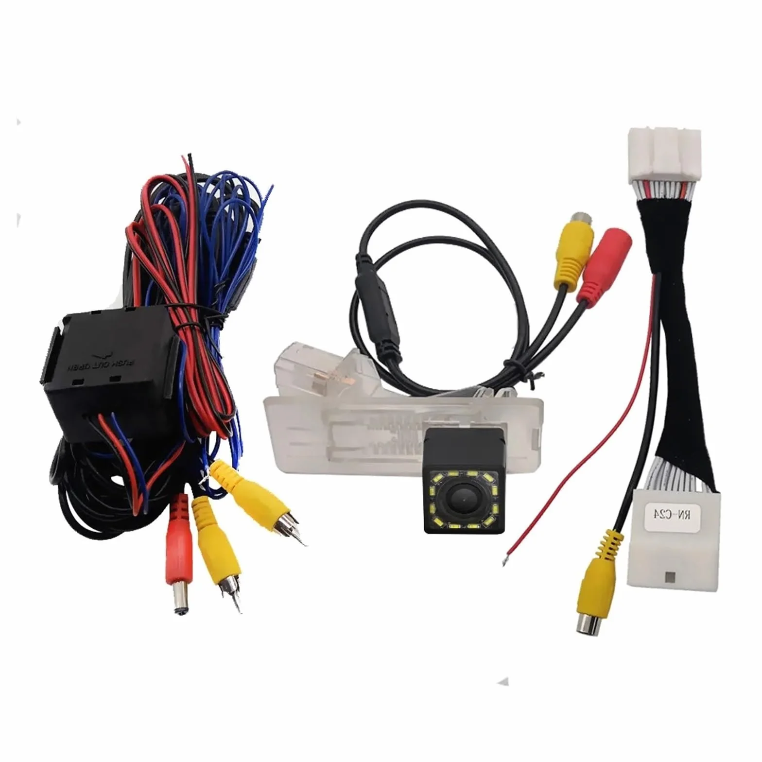 Telecamera Posteriore Auto Per Dacia Per Duster 2009 2010 2011 2012 2013 2014 2015 2016 2017 2018 2019 Traiettoria Dinamica HD Car Rear View Reverse Backup Camera Retrocamera Auto(12LED,Dynamic Trajec
