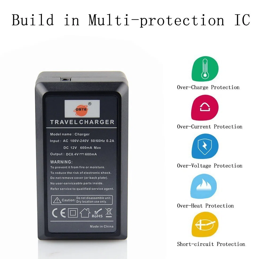 DSTE 2-Pacco NP-FP50 Batteria + Caricabatteria Compatibile per DCR-30 DCR-DVD105 DCR-DVD105E DCR-DVD202E DCR-DVD203 DCR-DVD205 DCR-DVD304E