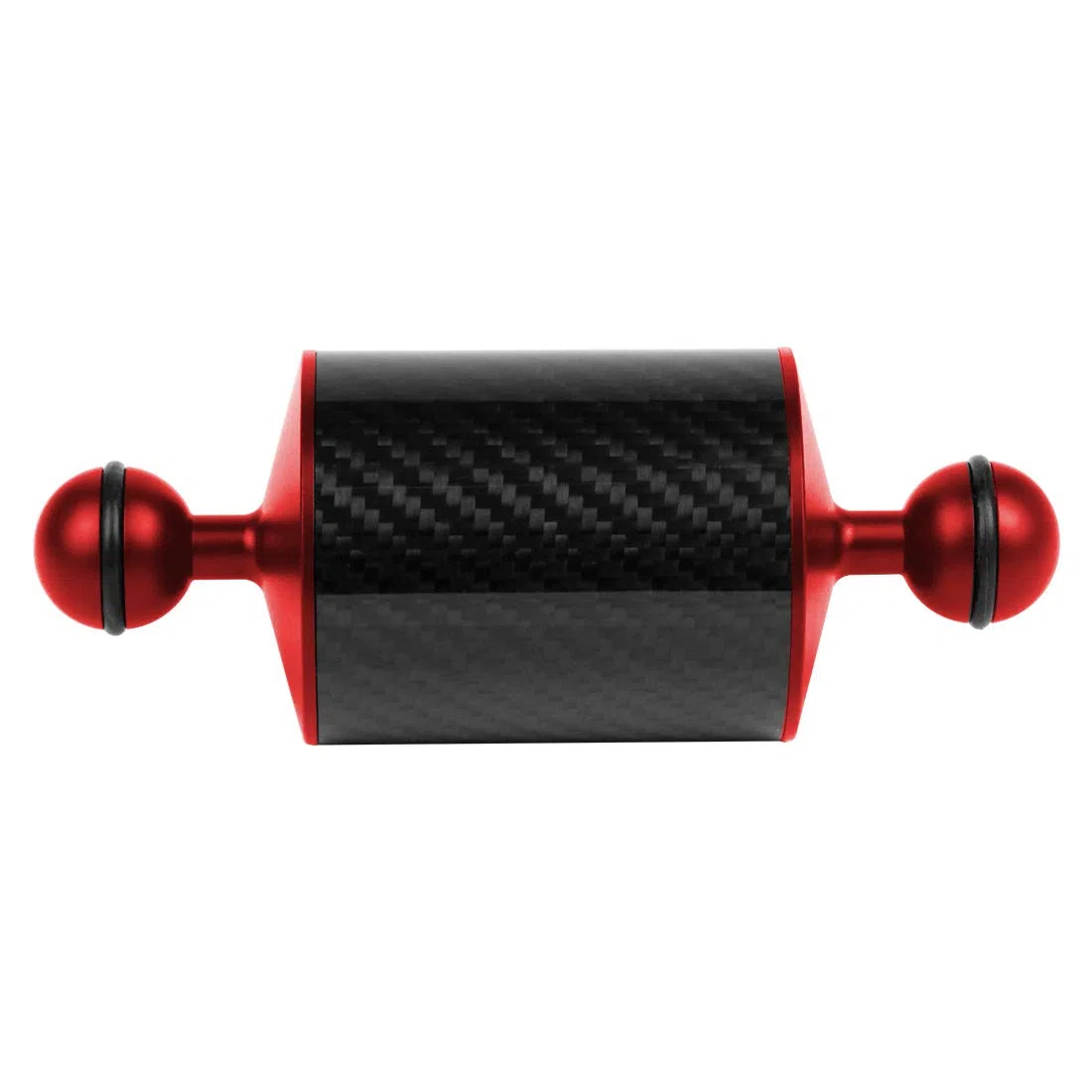 fibra di carbonio galleggiante braccio acquatico doppio braccio prolunga staffa D60MM fotocamera subacquea vassoio per fotocamera Smartphone 5,7 pollici rosso