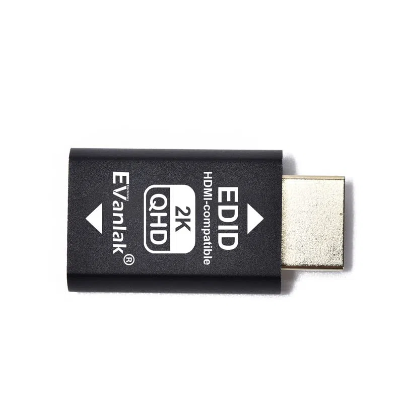 Hdmi Edid Emulatore Passthrough 3a generazione Premium Alluminio Eliminato Emulatore Adattatore Lavora con Mac Thunderbolt AV/Video Splitter 2K 2560x1440 60hz@60H