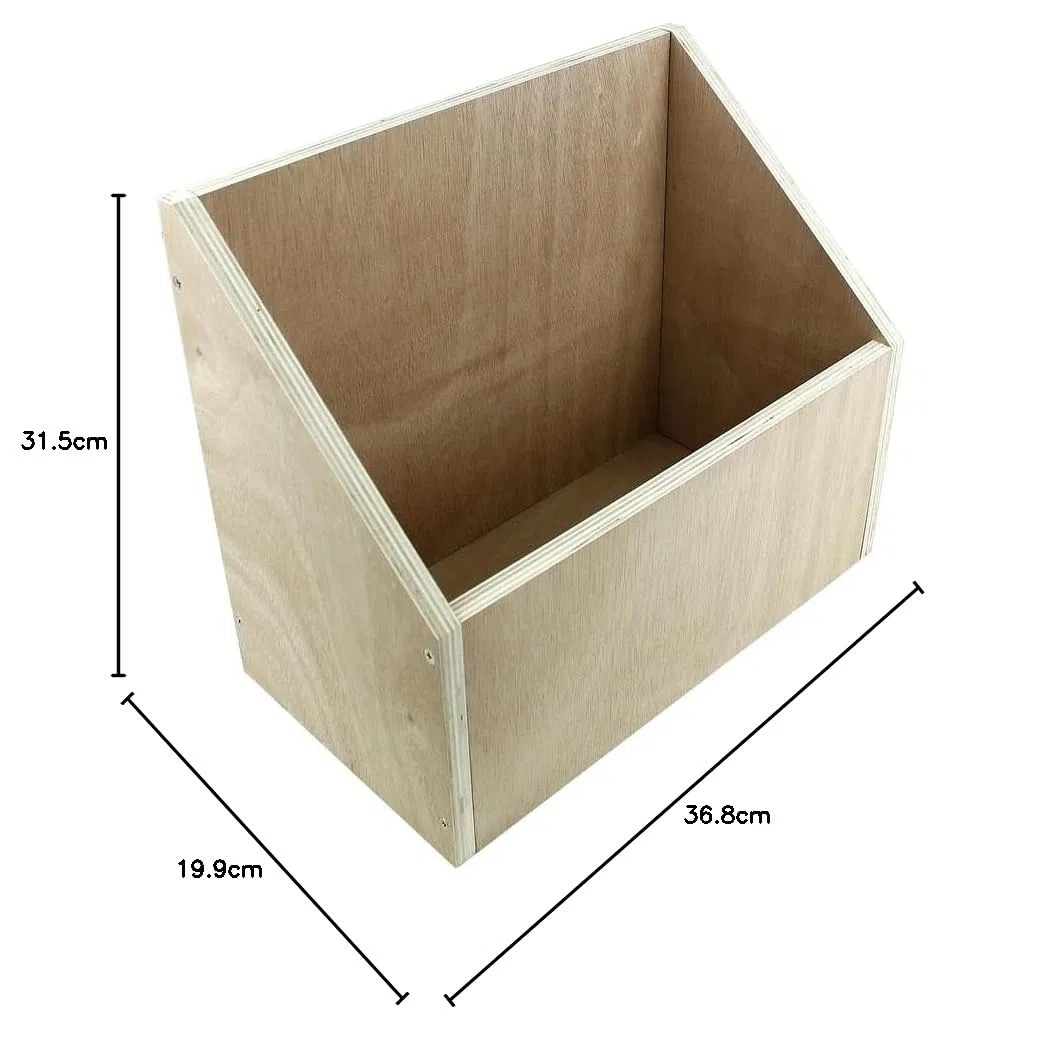 MOBILE ESPOSITORE INCLINATO scaffale arredamento per 35-45 dischi LP vinile 33 giri (diam.30cm) in legno multistrato