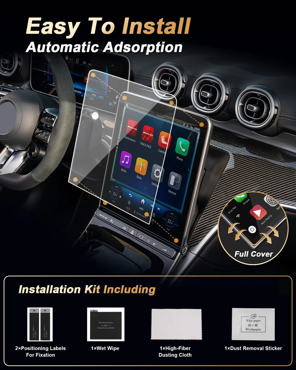 ECOZEN Pellicola protettiva Mercedes GLC X254 2023-2025/C-Klasse W206 2021-2025/CLE Coupe 2025 11,9" Navigation Pellicola Protettiva 9H vetro smerigliato, Antiriflesso Anti-Impronte Screen Protector