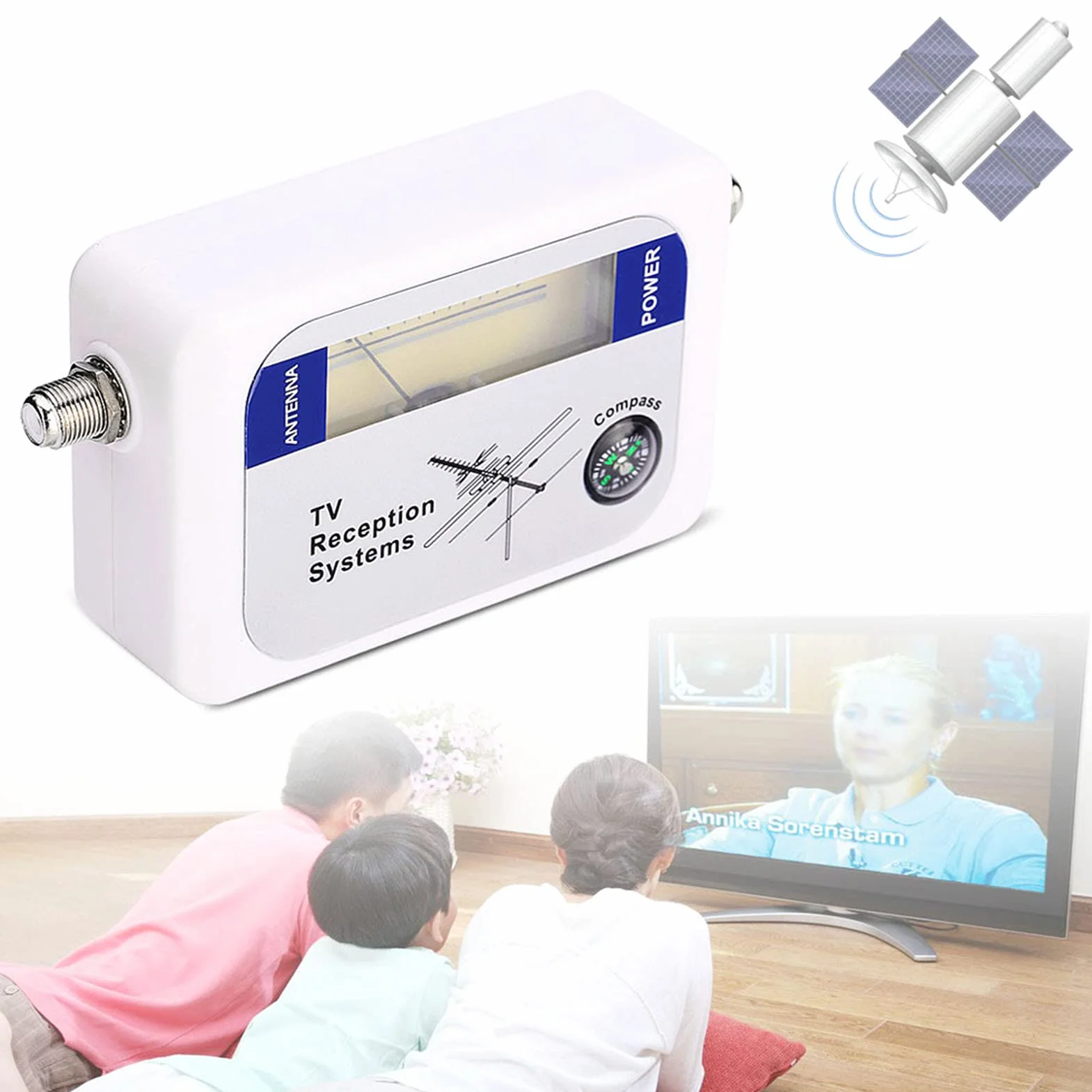 Socobeta Mini DVB-T Finder Antenna Signal Finder sensibilità Eccellente Cavo di Alimentazione Batteria AA