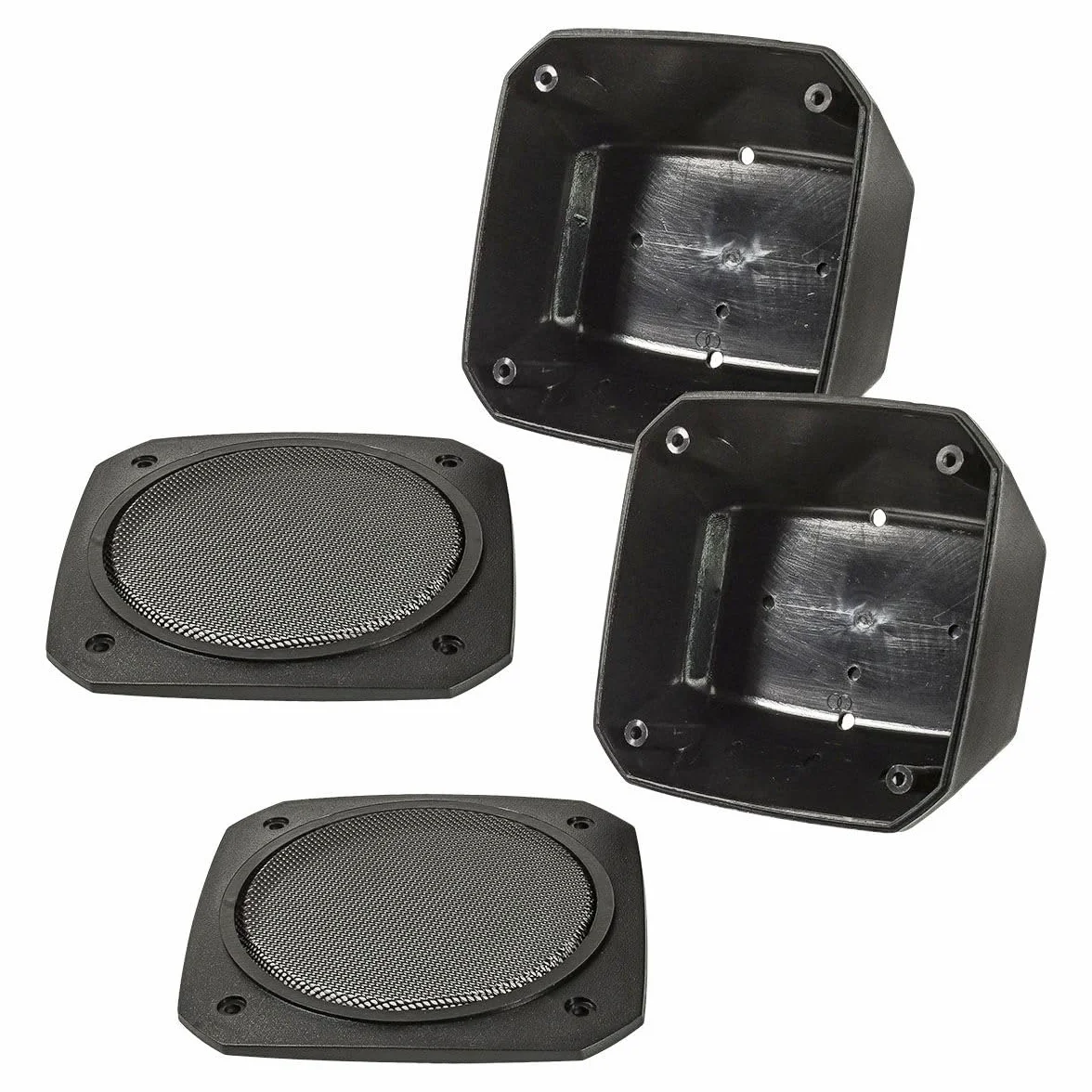 tomzz Audio 2800-017 Contenitore per altoparlante montato in superficie per altoparlante DIN 100x100 mm retro auto barca camion macchine edili