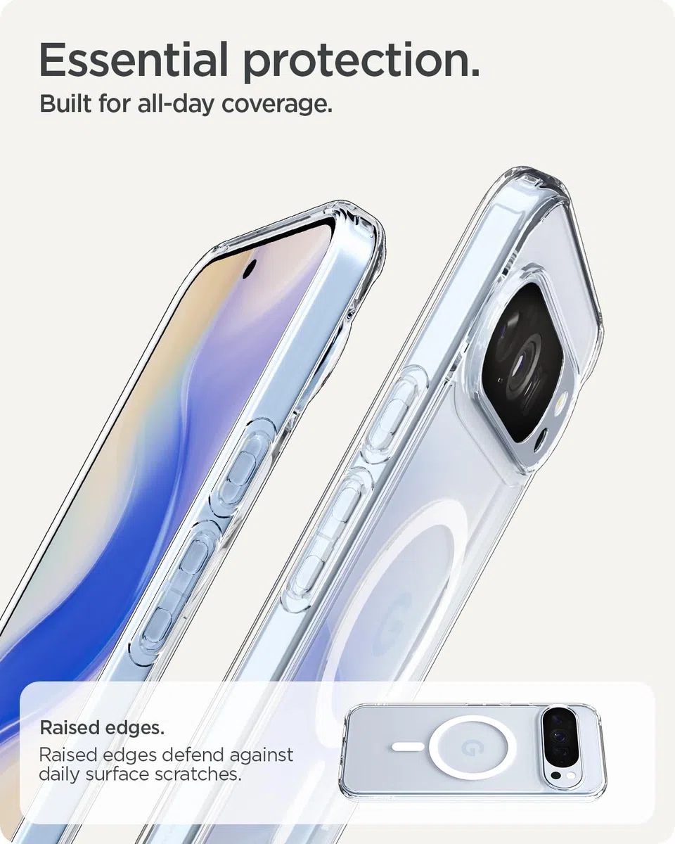 Spigen Cover Ultra Hybrid MagFit Compatibile con Google Pixel 10/10 Pro, Supporto MagSafe e Pixelsnap - Clear White