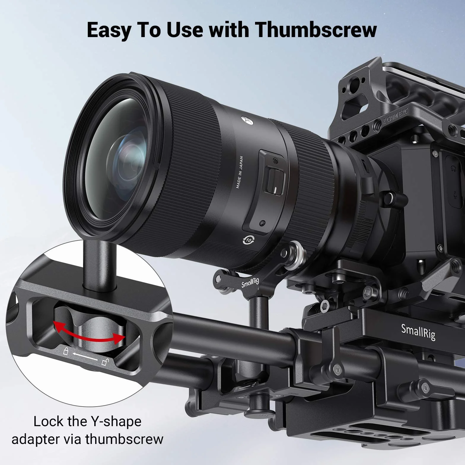 SMALLRIG Lens Support Supporto per Obiettivo con Morsetto per Obiettivo Universale - 2727
