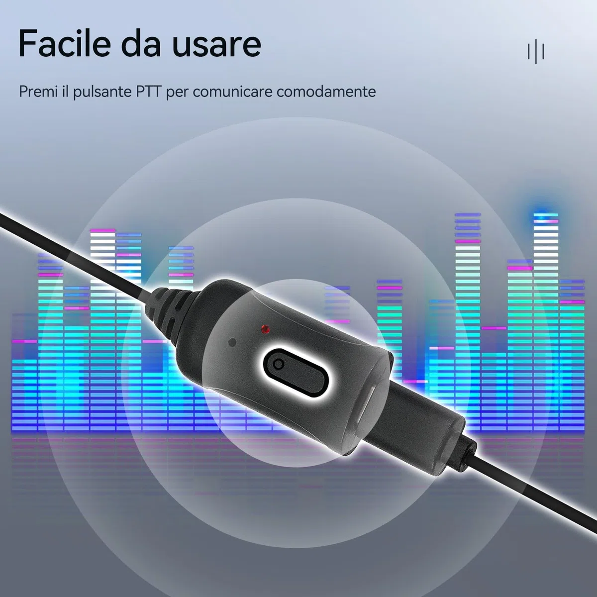 Retevis Cancellazione Attiva Del Rumore Walkie Talkie Auricolare, 2 Pin Cuffie Radio con PTT, Auricolari Walkie Talkie Compatibile con Kenwood Radio Bidirezionale RT24 RT668 RT27 RT622 (1pcs)