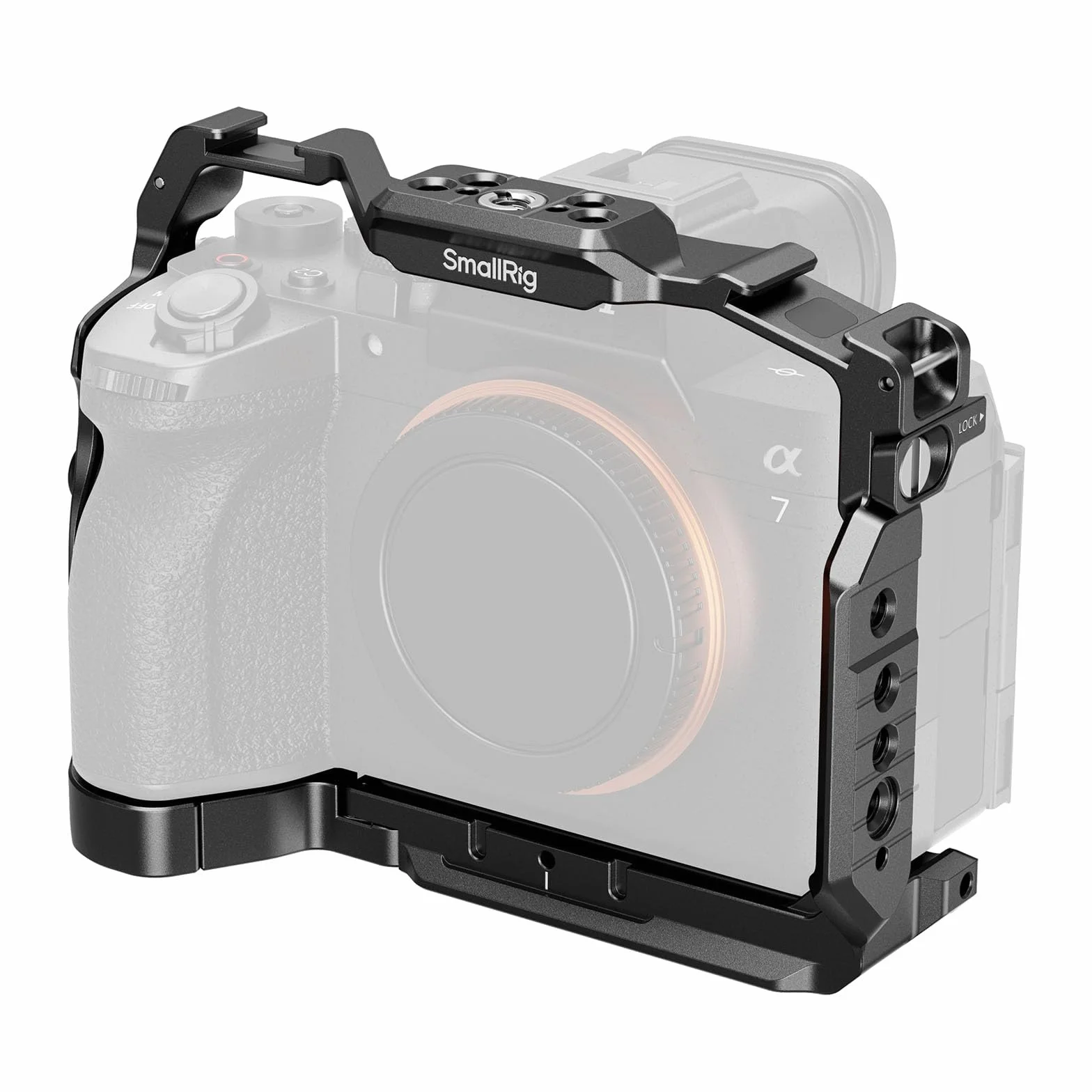 SmallRig A7 V / A7R V / A7 IV HawkLock Gabbia completa a sgancio rapido per fotocamera Sony Alpha 7 V/Alpha 7R V/Alpha 7 IV