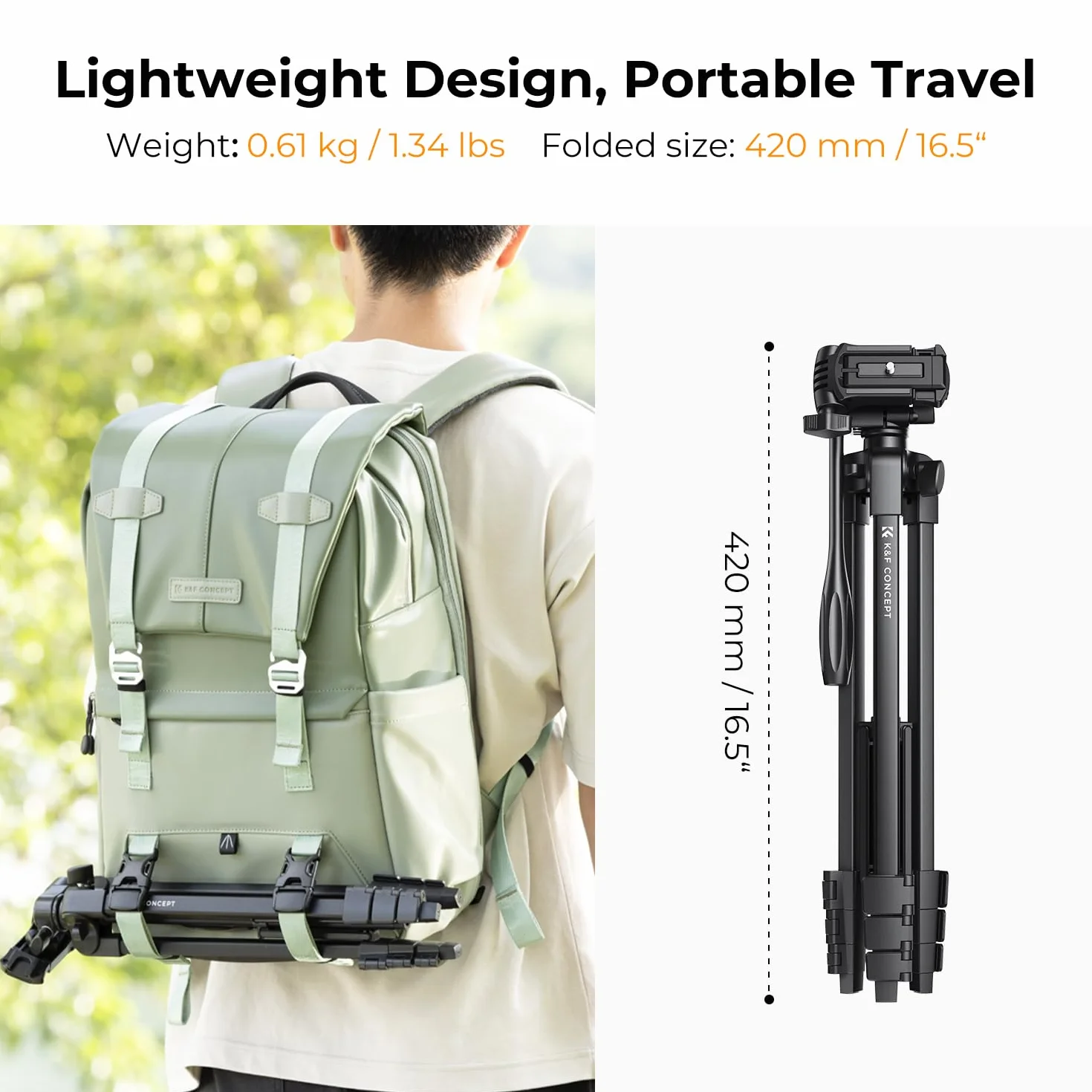 Treppiede Fotocamera e Smartphone 152cm, K&F Concept Treppiedi Leggero da Viaggio con Telecomando Wireless per Canon Nikon Sony iPhone Samsung, Huawei, Xiaomi, Live Stream YouTube Living Vlog