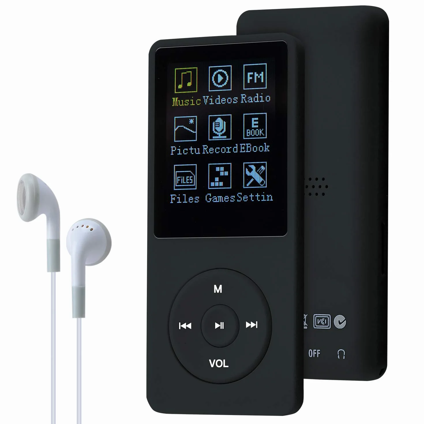 8 GB Lettore musicale MP3 portatile da, supporta schede di memoria SD fino a 64 GB, lettore MP3 HiFi con audio senza perdita, registrazione di musica/video/voce/radio FM(8G,Nero)