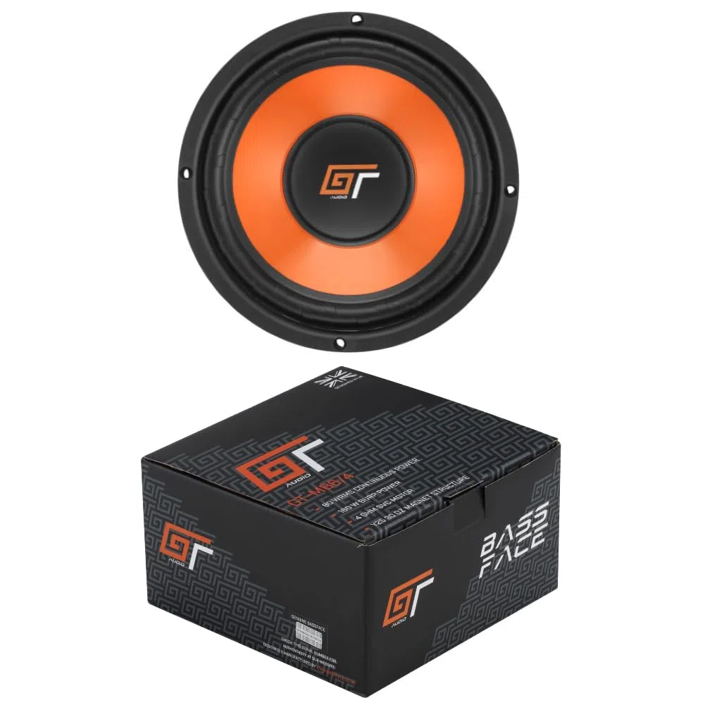 KIT SET PER BASS FACE GT AUDIO GT-MB6/4 1 woofer midbass da 16,5 cm 165 mm 6,5" di diametro, 80 watt rms 160 watt max, impedenza 4 ohm, portiere sportelli, per auto, 1 pezzo