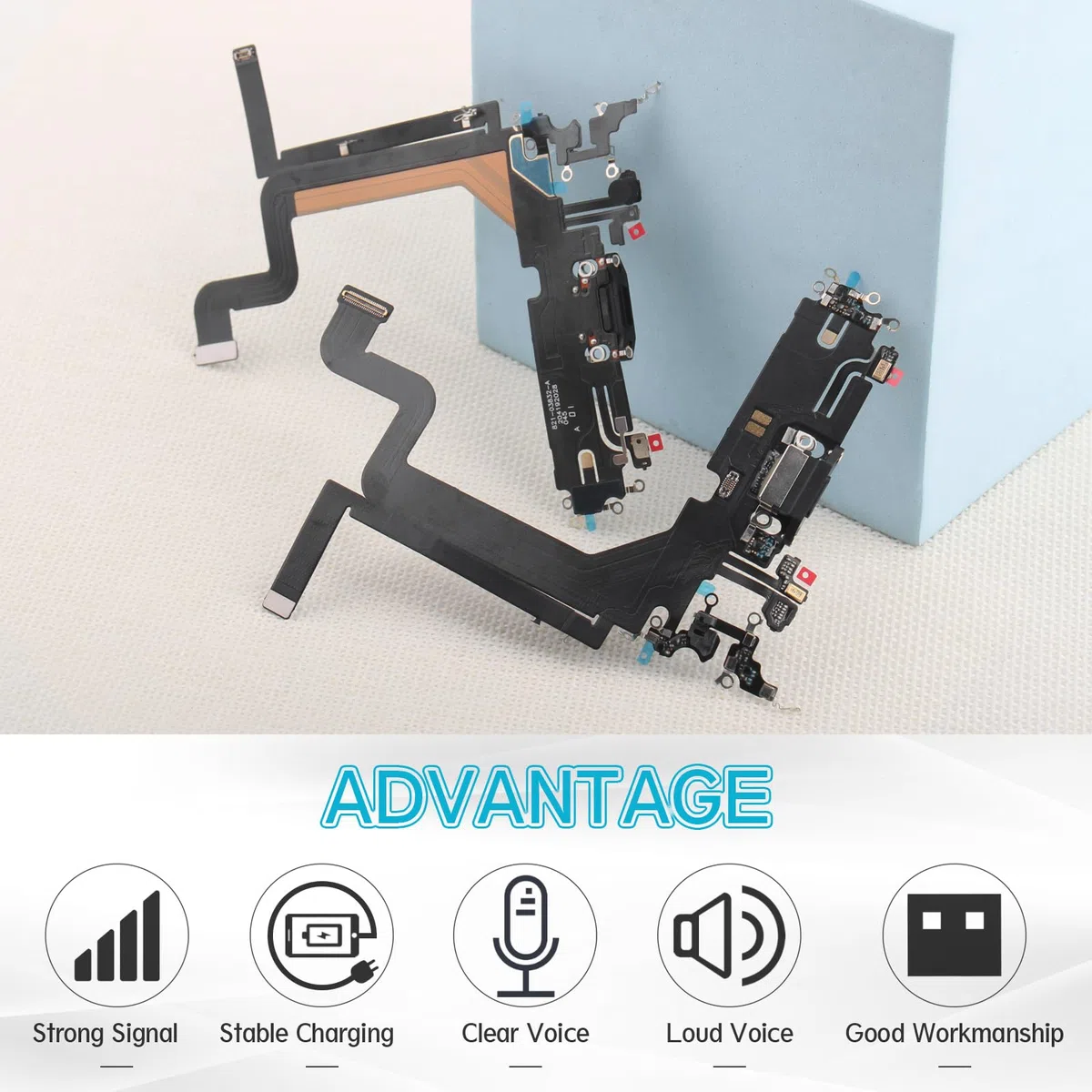 RongZy Connettore Dock per iPhone 14 PRO Max Dock Charging di Ricambio Presa di Ricarica Cavo Flessibile con Strumenti