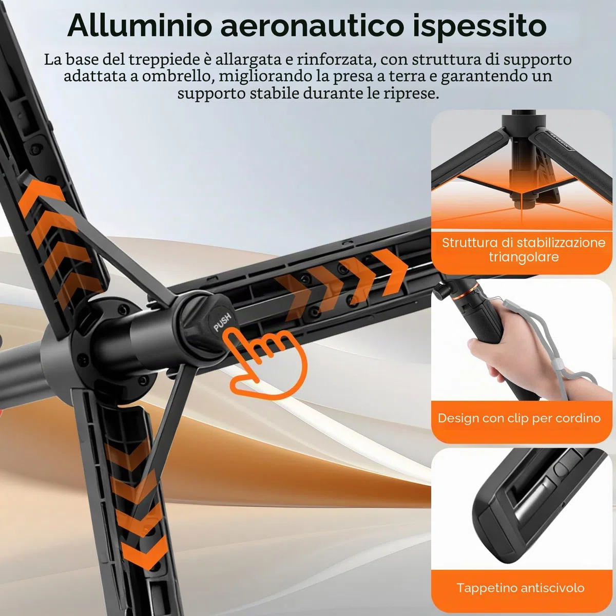 REYGEAK 55cm Treppiede Estensibile Selfie Stick per Insta360 X5/X4 Air/Ace Pro 2, con Scarpa Fredda e Adattatore a Sgancio Rapido per Montaggio Insta360