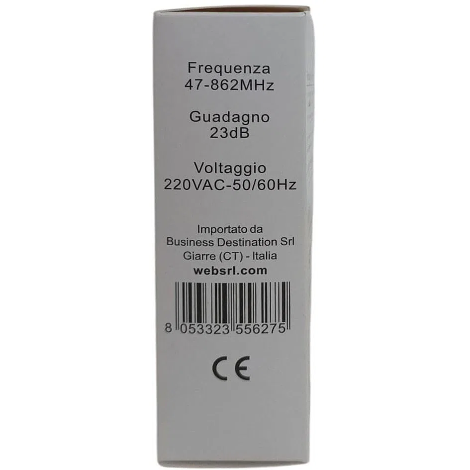 WEB Amplificatore Antenna TV Interno STA-102G – 1 Ingresso 2 Uscite – Guadagno Regolabile 8-23dB – Filtro LTE/5G – Potenziatore Segnale Digitale VHF/UHF 220V