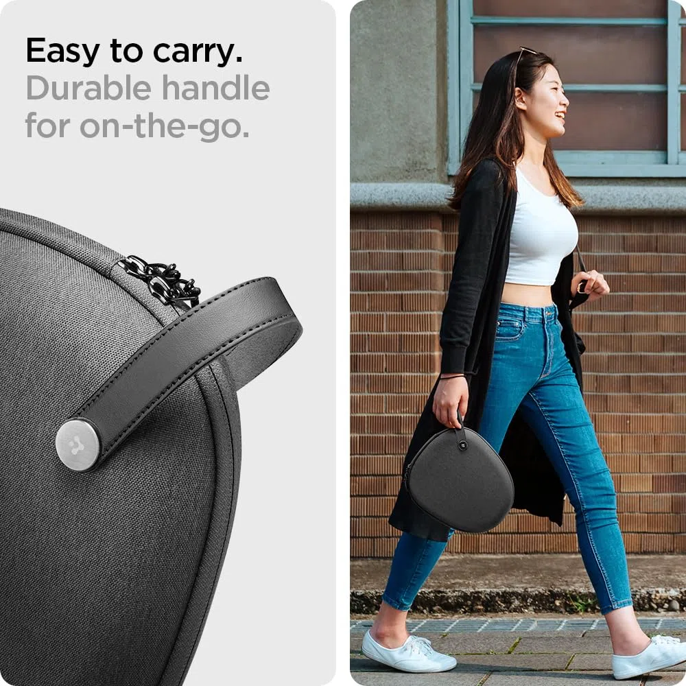 Spigen Klasden Custodia Disegnato per AirPods Max 2/1 (2026/2020), Custodia Rigida Carrying Case Pouch Bag - Grigio antracite