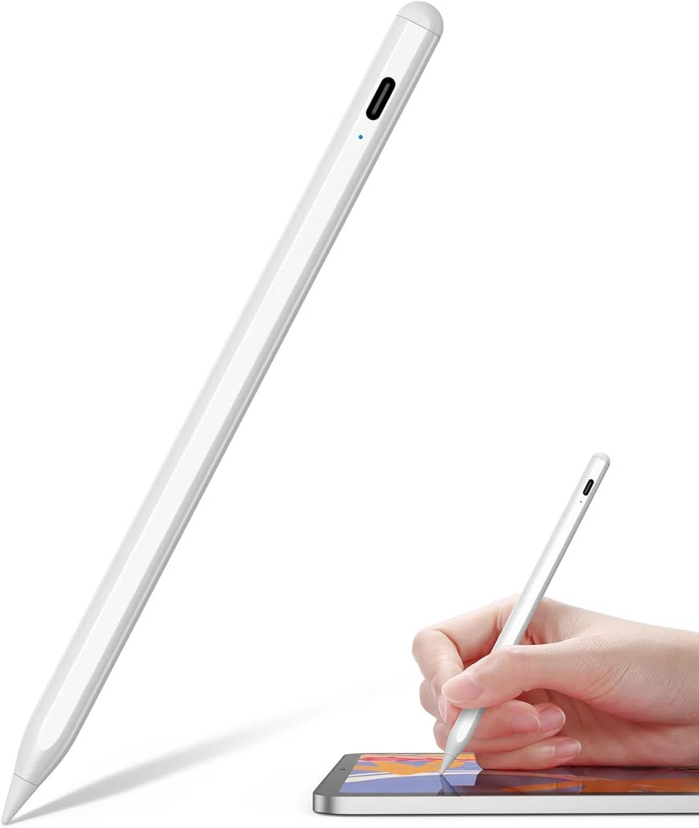 Pennino attivo compatibile con iPhone 17 Air 17 Pro Max 16e 16 Pro Max 16 Pro 16 Plus 16 Touch Screen Matita con Funzione Dual Touch Penna Ricaricabile per Scrivere e Disegno Tablet