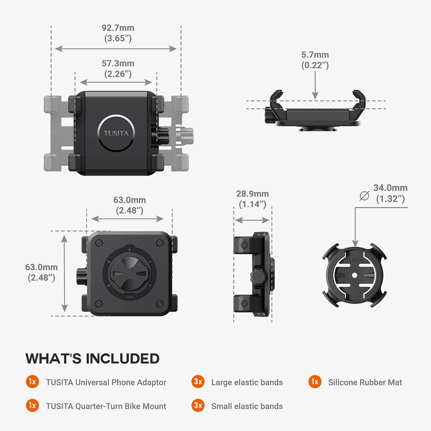 TUSITA Supporto per Telefono da Bicicletta Compatibile con Garmin Mount, 4.0"-6.9"