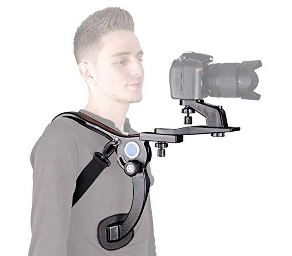 Khalia-Foto - Treppiedi da spalla manolibera per videocamere e fotocamere DSLR