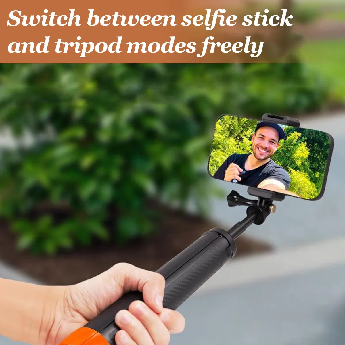 Treppiede per selfie 4 in 1 per Action Cam, impermeabile, estraibile, per GoPro Hero 13/12/11/10/9/8/7/Max, DJI Action 5 Pro/4/3 e Insta360 altre Action camere