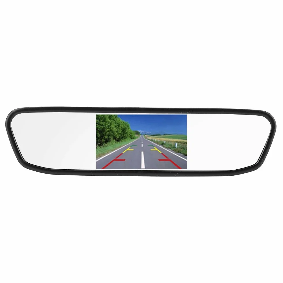 Janzoom Dash Cam a Specchio, Monitor per specchietto retrovisore a Basso consumo energetico IP68 Impermeabile per Telecamera di retromarcia per Auto