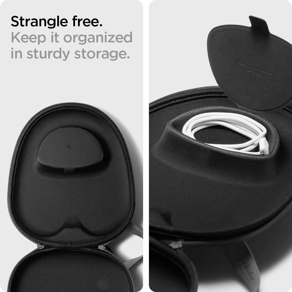 Spigen Klasden Custodia Disegnato per AirPods Max 2/1 (2026/2020), Custodia Rigida Carrying Case Pouch Bag - Grigio antracite