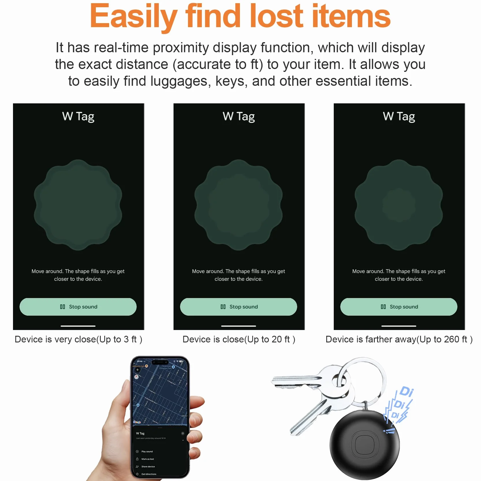 GPS Tracker per Auto, Localizzatore GPS per Auto senza Abbonamento, Compatibile con Android e iOS, IP68 Impermeabile, Magnetico Air Tracker GPS per Moto, Bici, Bagagli
