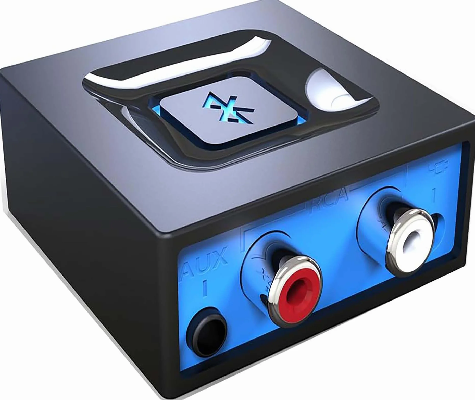 esinkin Ricevitore Audio Bluetooth Wireless, Adattatore Bluetooth può funzionare con PC/Mac/Smartphone/Tablet/Ricevitore AV, Uscite Audio 3.5 mm e RCA alle Casse Altoparlanti, ‎Pulsante One-Push