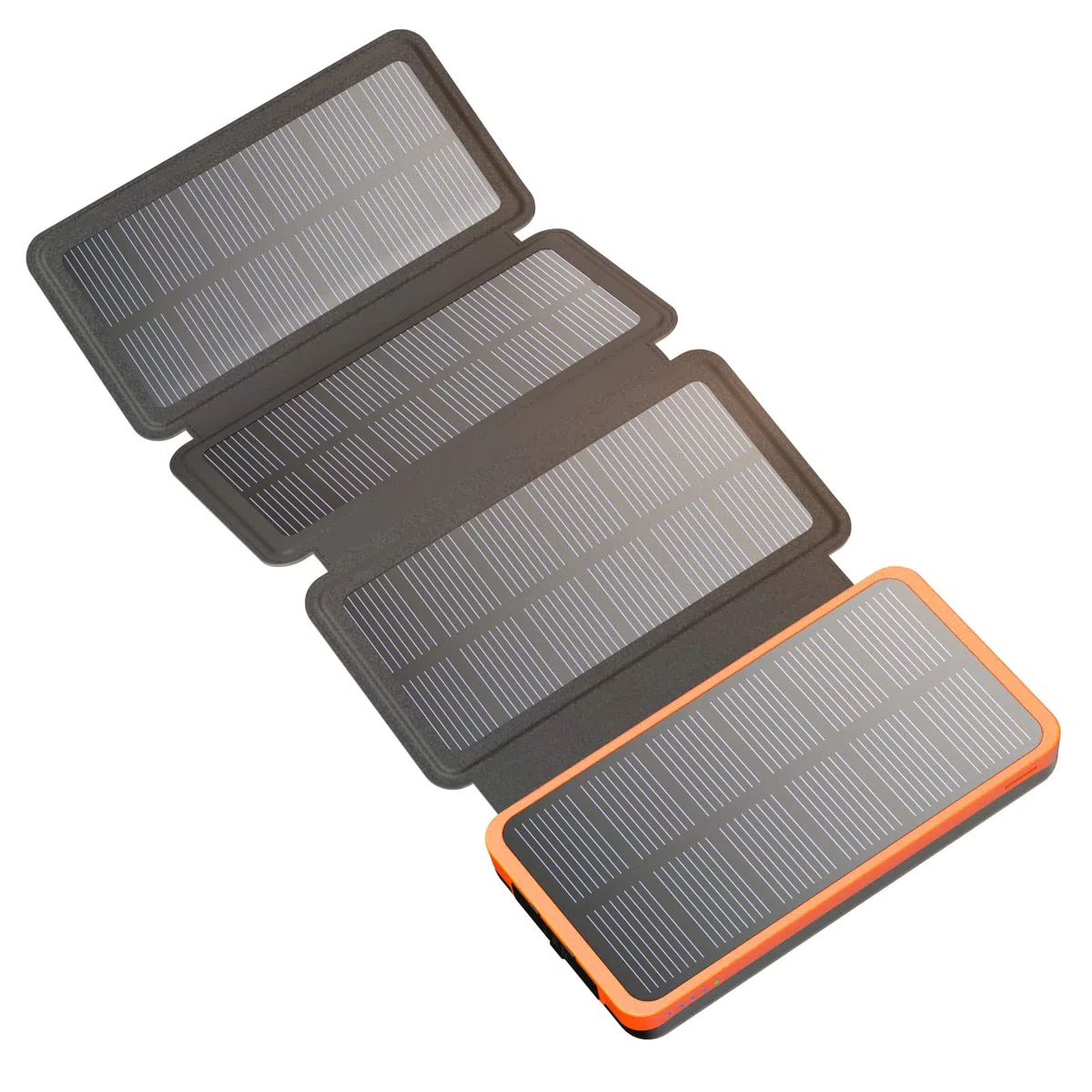 Powerbank Solare 20000mAh Hiluckey Caricabatterie Solare Portatile con USB C Ricarica Rapida e 4 Pannelli Solari Impermeabile Batteria Esterna per Smartphone, Tablet e Campeggio