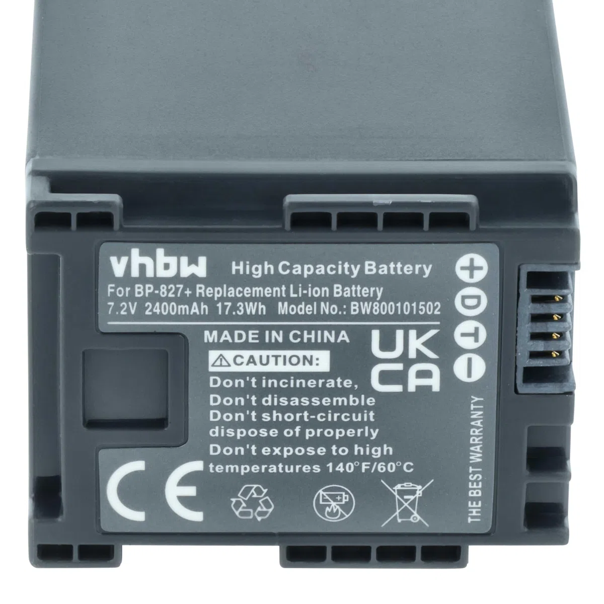 vhbw batteria compatibile con Canon serie HG HG20, HG21 videocamera camcorder (2400mAh, 7,2V, Li-Ion) con infochip