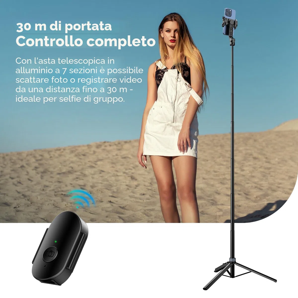 ULANZI TT88 Cavalletto smartphone 147 cm, Tripode cellulare magnetico con telecomando ricaricabile, Treppiede telefono portatile per ripresa dall'alto, 2 cold shoe, compatibile con iPhone/Samsung