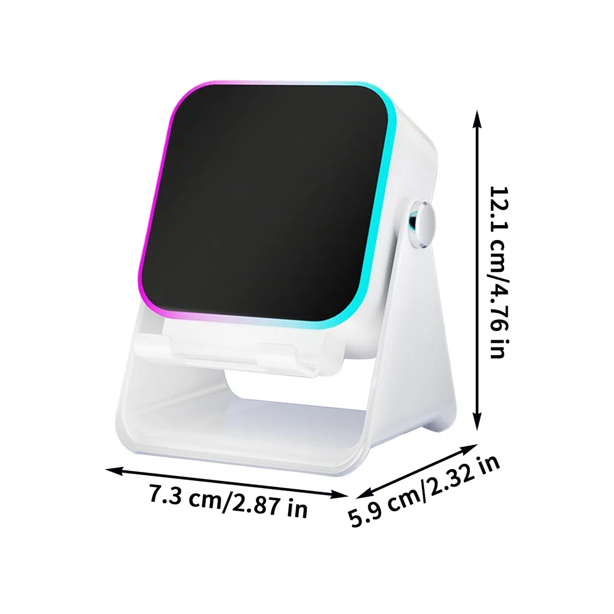 Altoparlante a induzione, supporto pieghevole con illuminazione, supporto per smartphone con altoparlante da 10 W, per casa, ufficio, viaggio, Natale, compleanno, uomini, donne, amici