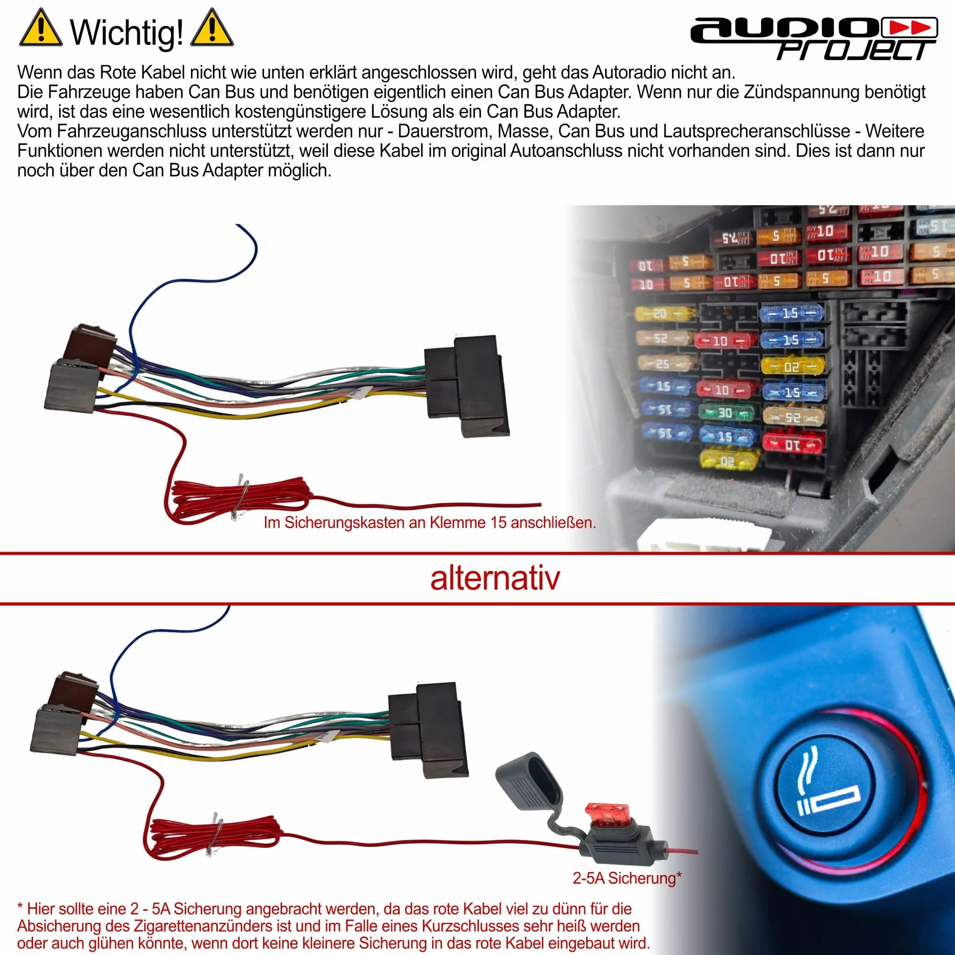 Audioproject A187 - Set di installazione per Autoradio Adattatore Antenna Radio Fakra ISO DIN compatibile con Citroen Berlingo C1 C2 3 4 C5 6 8 Peugeot 107 207 307 308 407 507 1007 4007 Fiat Alfa Aygo
