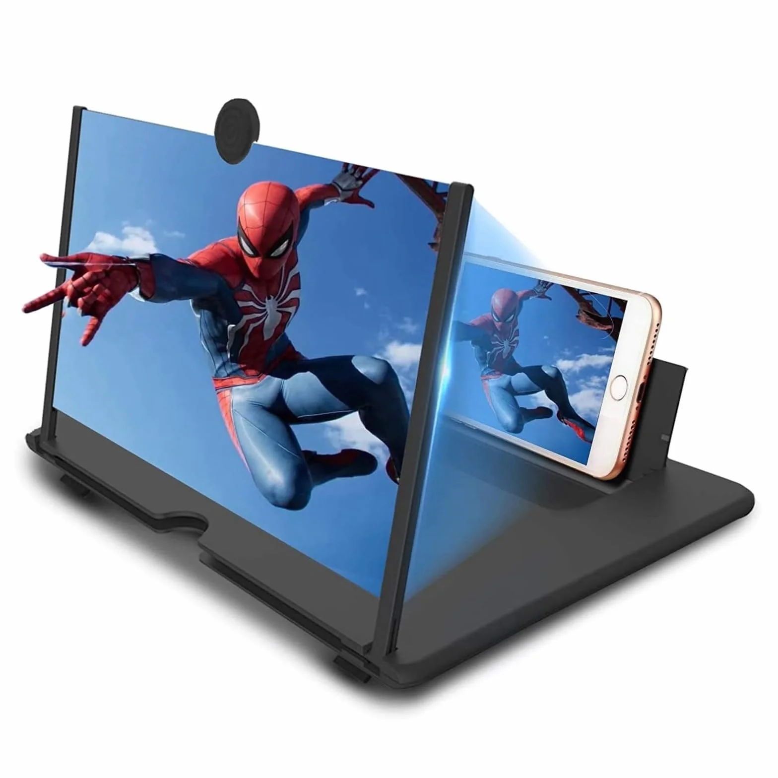 16 pollici Lente di ingrandimento per cellulare, HD Ingranditore schermo smartphone, 3D Lente di ingrandimento per la visione di video per tutti gli smartphone (16 pollici)
