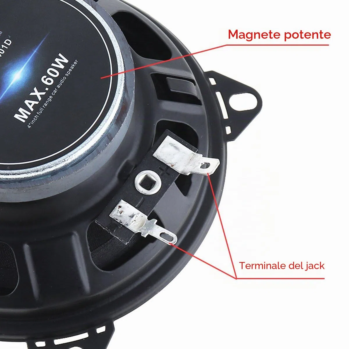 2 pz 4 "10CM 60 W 2-Way Gamma Completa di Frequenza Car Audio Stereo Speaker Car Speaker Altoparlante Automobile