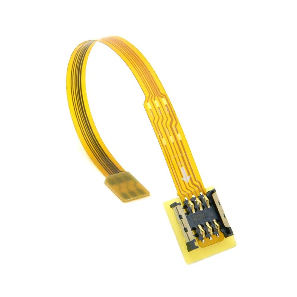 cablecc Cavo di prolunga da micro SIM a nano SIM, maschio-femmina, cavo di prolunga morbido piatto FPC, 10 cm