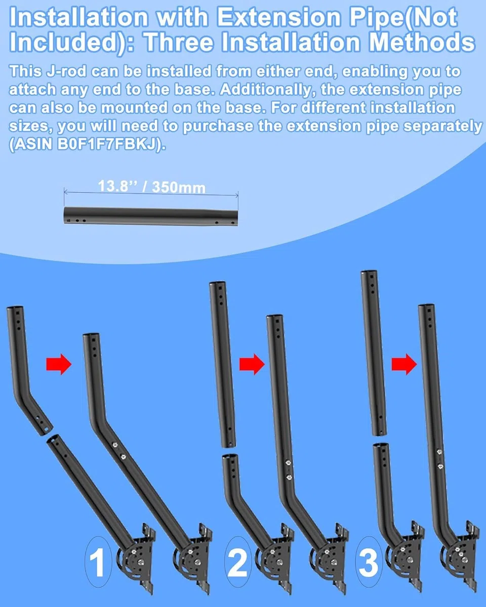antenna a perno rinforzato - Asta J-Tube in mastello pieno (3,5 cm x 30 cm), ideale per installazioni su pareti, grondaie o tetti. Compatibile con punti di accesso esterni e ripetitori WiFi