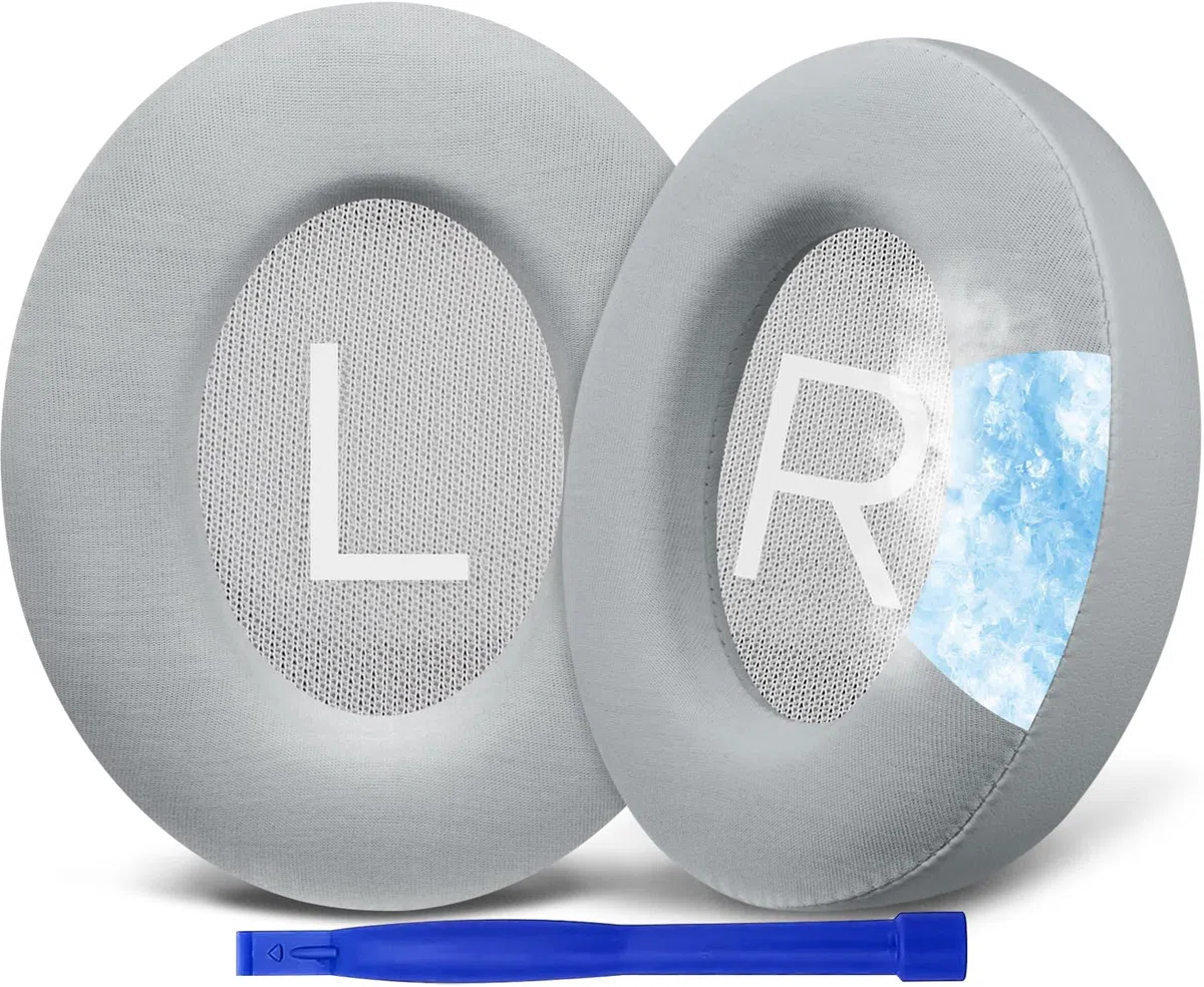 SOULWIT Cuscinetti Auricolari di Ricambio in Gel di Raffreddamento per Bose 700 (NC700) Cuffie Wireless, Cuscinetti Auricolari con Tessuto di Seta Ghiacciata, Schiuma Antirumore ad Alta Densità