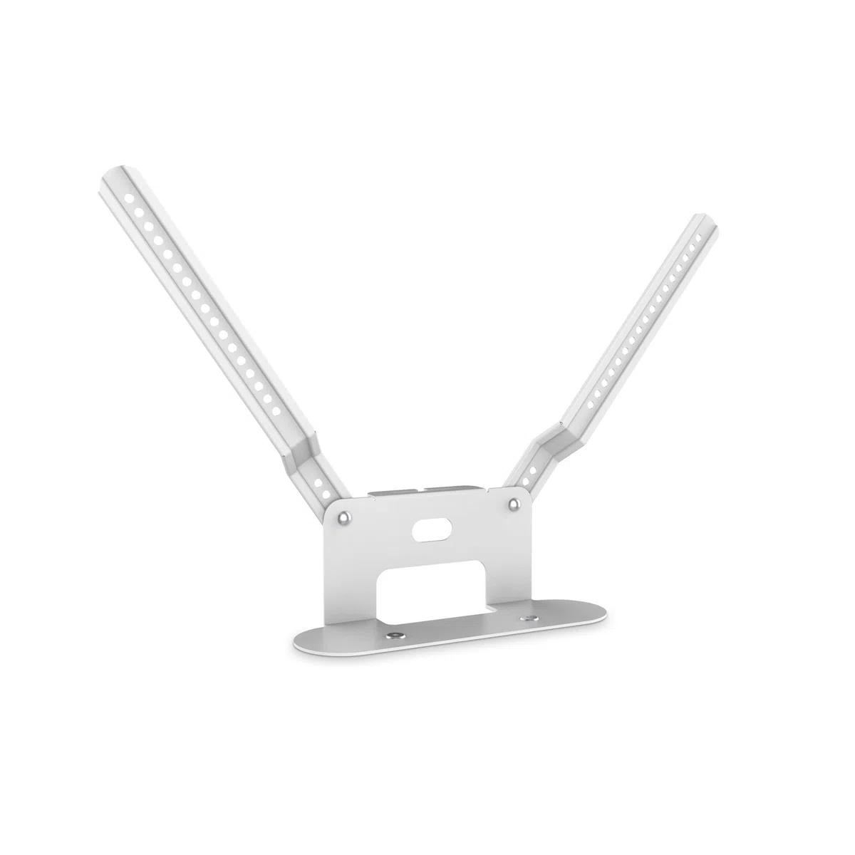 conecto, staffa per altoparlante per il montaggio diretto sulla TV per SONOS Beam Soundbar, materiale: acciaio e alluminio, bianco