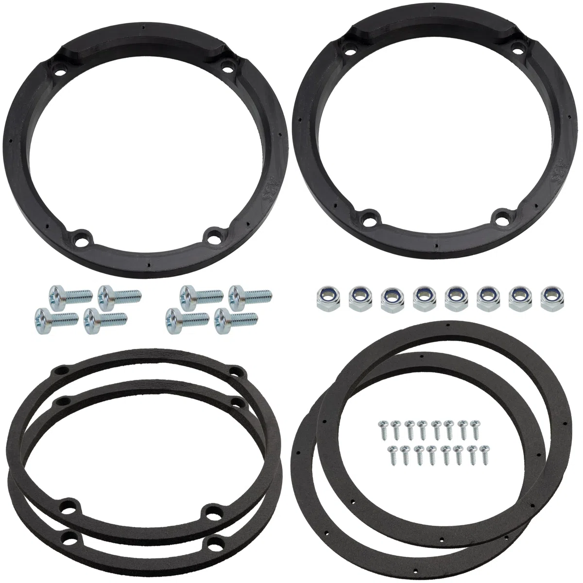 Aerzetix - Kit di 2 adattatori/supporti per altoparlanti Ø165mm | porte anteriori | compatibile con Mercedes Sprinter Viano Vito VW Crafter