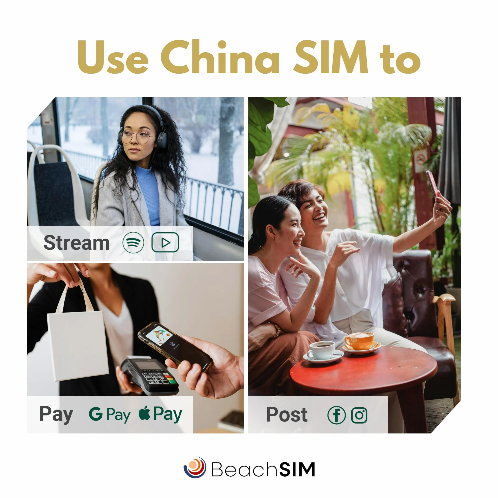 Scheda SIM Cina 10GB 30 giorni. Accesso a Internet senza restrizioni per Google e WhatsApp; nessuna VPN necessaria. Rete 4G/5G. Solo uso dati. Compatibile con dispositivi iOS e Android.