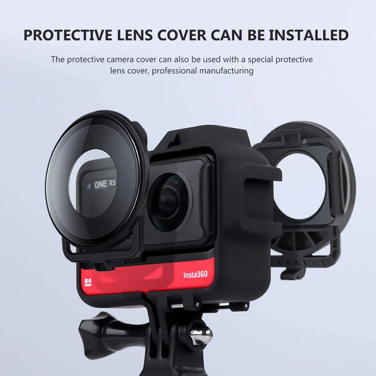 Yunseity Gabbia per Fotocamera per One RS Action Camera, Custodia Protettiva per Fotocamera con Adattatore da 1/4 di Pollice e Attacco Freddo