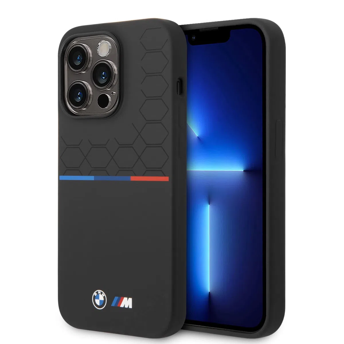CG MOBILE BMW Cover posteriore per iPhone 15 Pro - Czarny Pattern - Nero