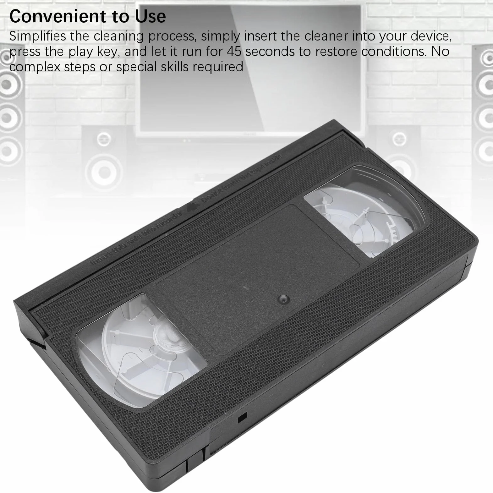 Cleaner per la Testa VCR VHS, Strumento di Pulizia della Testa Video Riutilizzabile per il Giocatore VCR VHS Pulizia e Manutenzione Efficaci, Tecnologia Secca