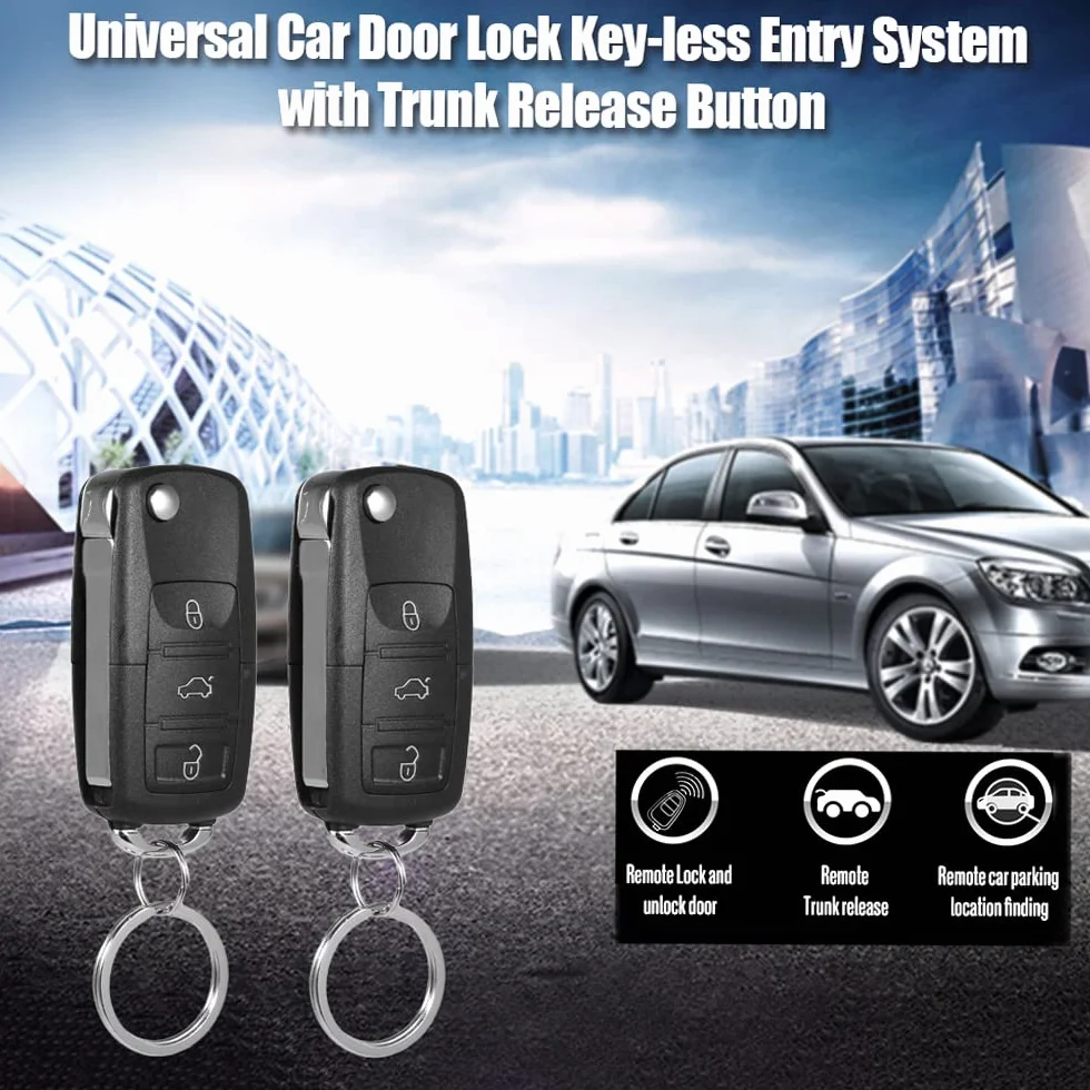 Shkalacar Sistema di chiusura centralizzata per blocco porta auto universale,Sistema di chiusura centralizzata con telecomando