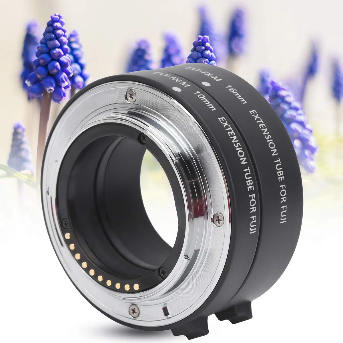 Adattatore tubo di prolunga ravvicinato macro autofocus da 10 mm 16 mm per fotocamera Fuji X Mount, set di tubi di prolunga macro Fuji X Mount, contatti elettronici placcati in