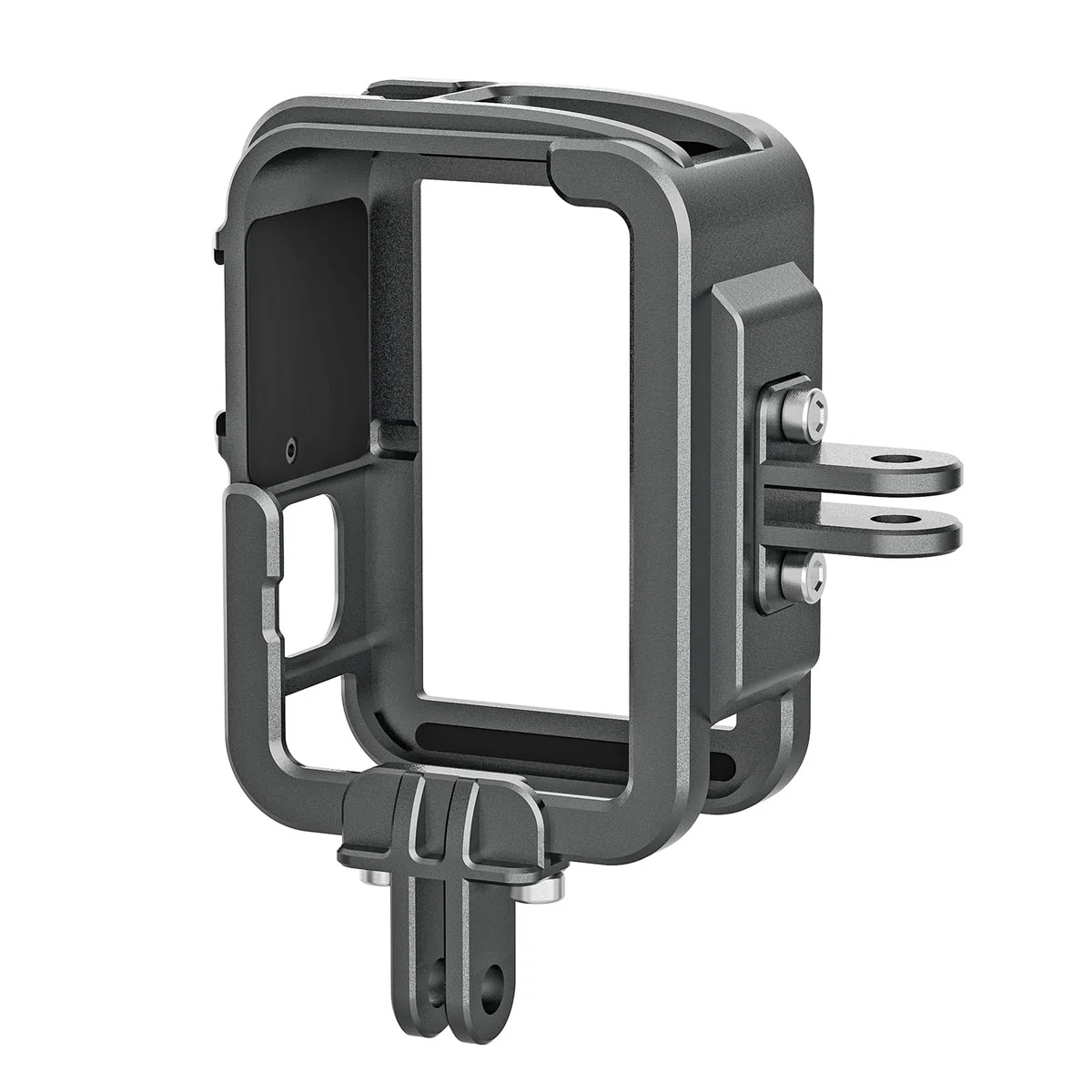 TELESIN Gabbia Verticale in Alluminio Custodia Protettiva Telaio per GoPro Hero 13 Hero 12 11 10 9, Compatibile con Go Pro con Filtro Obiettivo ND CPL con Cold Shoe Collegamento al Microfono Video